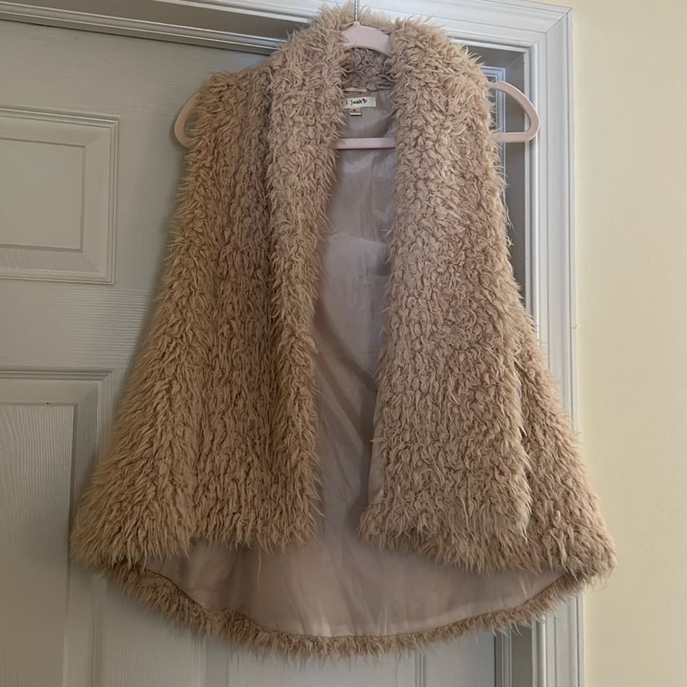 Cream Sherpa vest